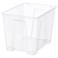 Box Transparent Made Of Transparent Plastic Practical For Storing Away 39X28X28cm/22 L