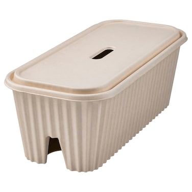 Cable Management Box Natural 38X18X14cm