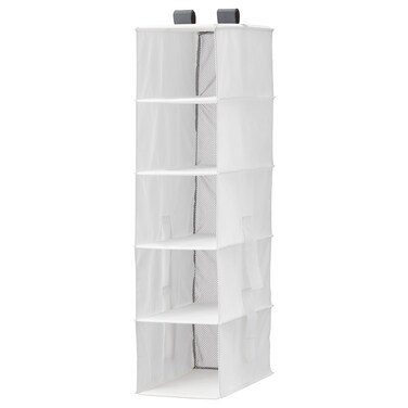 Storage With 5 Compartments White 25X40X98cm
