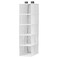 Storage With 5 Compartments White 25X40X98cm