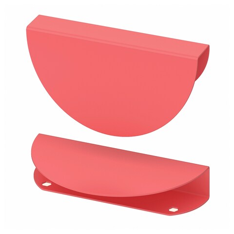 Handle Light Red/Half-Round 130mm
