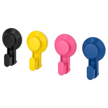 Hook With Suction Cup Mixed Colours