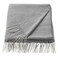 Throw Classic Look Throw With Playful Fringes Grey 120X160cm
