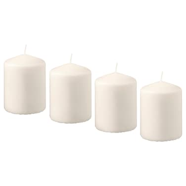 Unscented Block Candle Natural 8cm