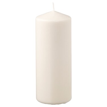 Unscented Pillar Candle Natural 19cm