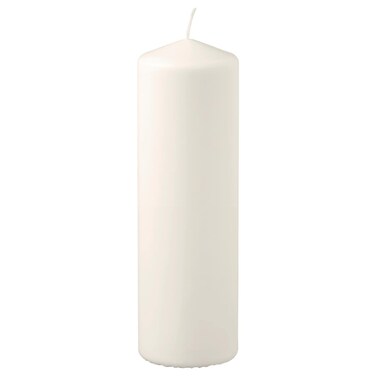 Unscented Pillar Candle Natural 23cm