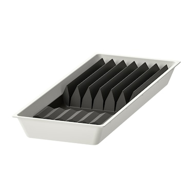 Tray With Knife Rack White/Anthracite 20X50cm