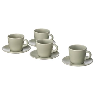 Cup With Saucer Matt/Green 7cl