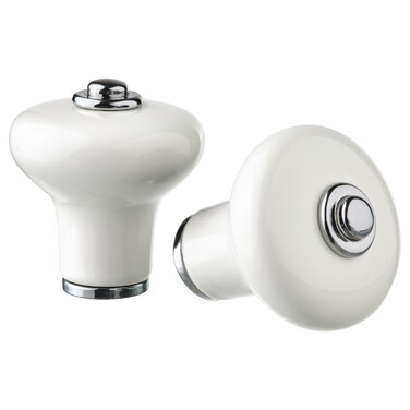 Knob Off-White/Chrome-Plated 30mm