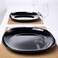 Plate Made Of Tempered Glass A Durable Material Black 25X25cm