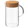 Jug With Lidclear Glass/Cork 1.5 L