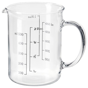 Measuring Jug Glass Wash This Product Before Using 0.5 L