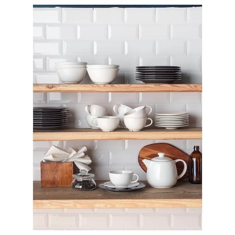 Teacup With Saucer Dark Grey 26cl