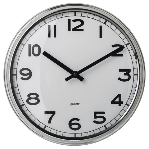 Wallclock Stainless Steel 32cm