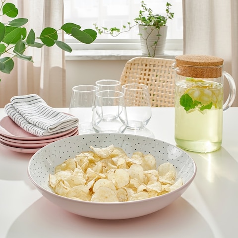 Serving Bowl Perfect For A Large Salad Pink 30cm