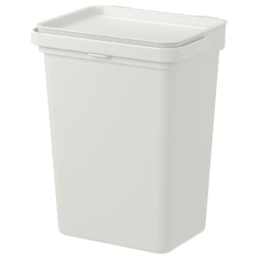 Bin With Lid Light Grey 10 L