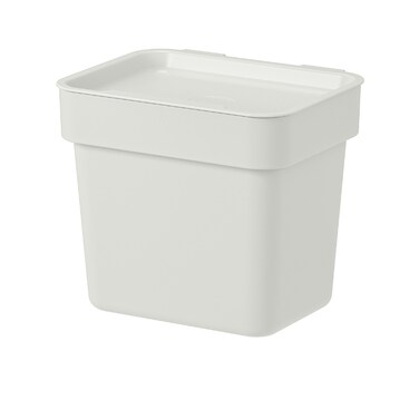 Bin With Lid Light Grey 3 L