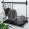 Dish Drainer Can Be Hung On The Wall Or Placed On The Worktop Black