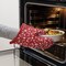 Oven Glove Patterned/Red