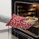 Oven Glove Patterned/Red