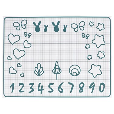 Baking Mat White/Turquoise 61X46cm