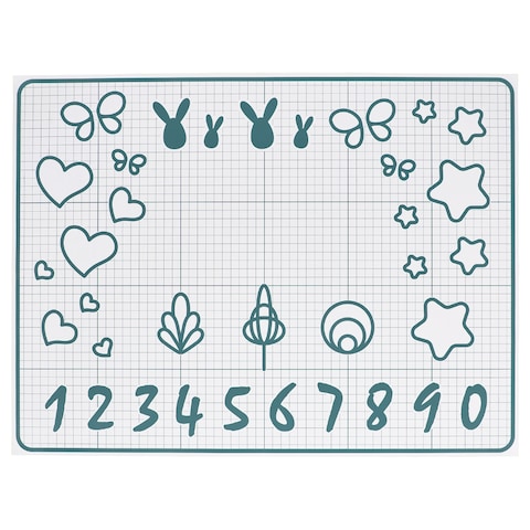 Baking Mat White/Turquoise 61X46cm