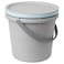 3-Piece Bucket Set With Lid Grey/Blue