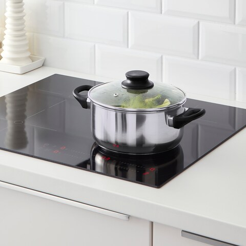 Pot With Lid Glass/Stainless Steel 2.8 L