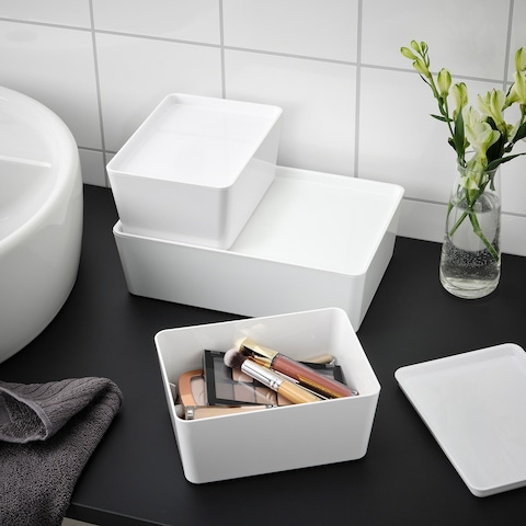 Box With Lid Desk Accessories To MakeUp And Other Small Things 13X18X8cm