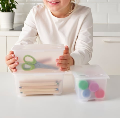 Box With Lid Keep Pens Pencils And Small Accessories Can Be Stacked To Save Space 17X10cm