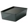 Box With Lid Transparent Black 18X26X8cm