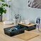 Box With Lid Transparent Black/Bamboo 18X26X8cm