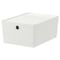 Box With Lid White 26X35X15cm