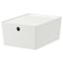 Box With Lid White 26X35X15cm