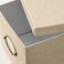 Storage Box With Lid Beige 25X35X20cm