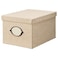 Storage Box With Lid Beige 25X35X20cm