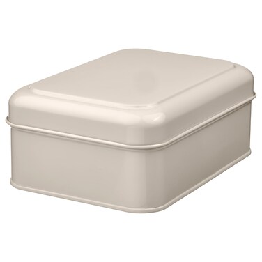 Storage Box With Lid Light Beige 22X16X8cm