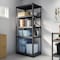 Storage Box With Lid Transparent Grey-Blue 36X50X35cm/44.5 L