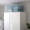 Storage Box With Lid Transparent Grey-Blue 36X50X35cm/44.5 L