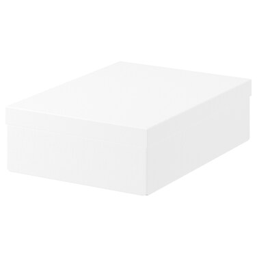 Storage Box With Lid White 25X35X10cm
