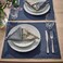 Place Mat White/Dark Blue 45X35cm
