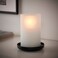 Lantern Frosted Glass/Black 22cm