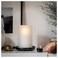 Lantern Frosted Glass/Black 22cm