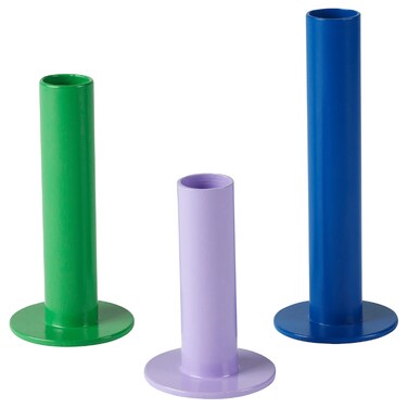 Candle Holder Set Of 3 Mixed Colours
