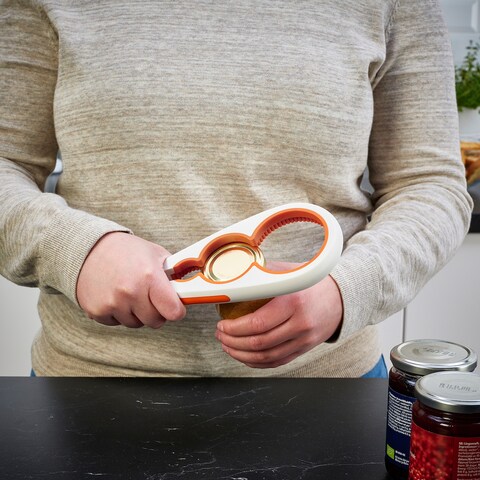 Jar Opener Off-White/Bright Orange 21cm