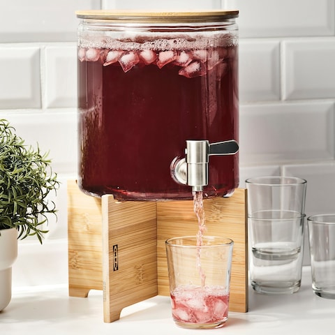 Stand For Jar With Tap Bamboo