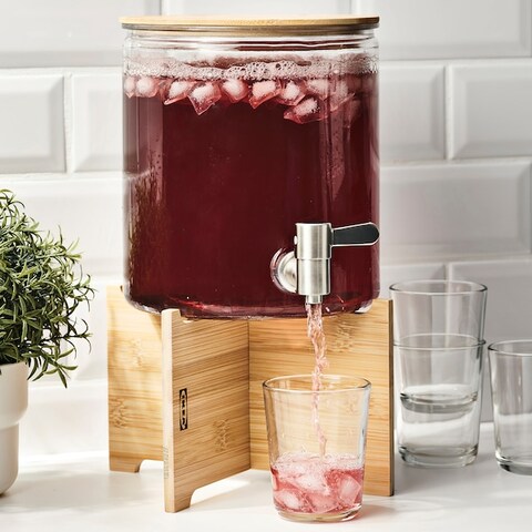 Stand For Jar With Tap Bamboo