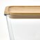 Food Container With Lid Rectangular Glass/Bamboo 1.8 L