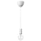 Pendant Lamp With Light Bulb White/Globeclear