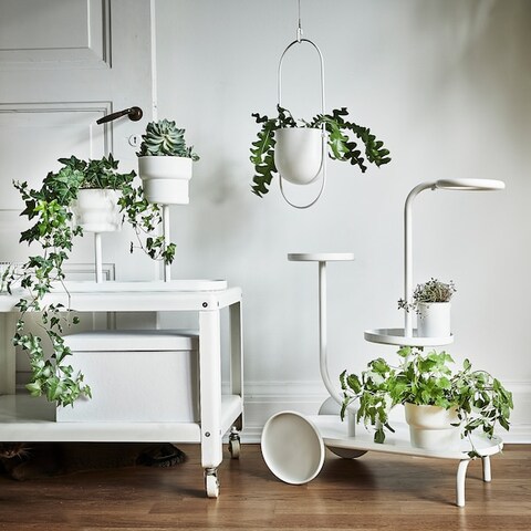 Hanging Planter In/Outdoor White 12cm